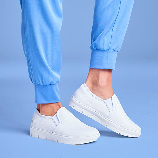Nurse mates white shoes