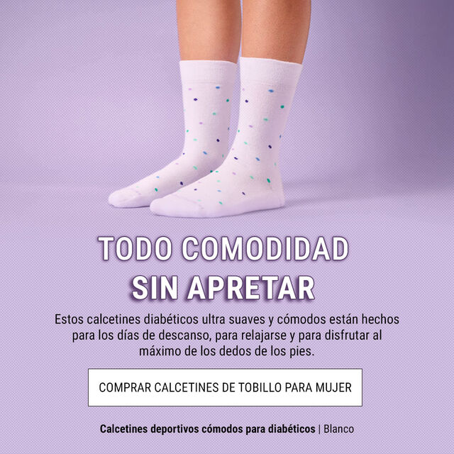 Todo Comodidad. Sin Apretar. Estos Calcetines Diabéticos Ultra Suaves Y Cómodos Están Hechos Para Los Días De Descanso, Para Relajarse Y Para Disfrutar Al Máximo De Los Dedos De Los Pies. Comprar Calcetines De Tobillo Para Mujer. Calcetines Deportivos Cómodos Para Diabéticos | Blanco.